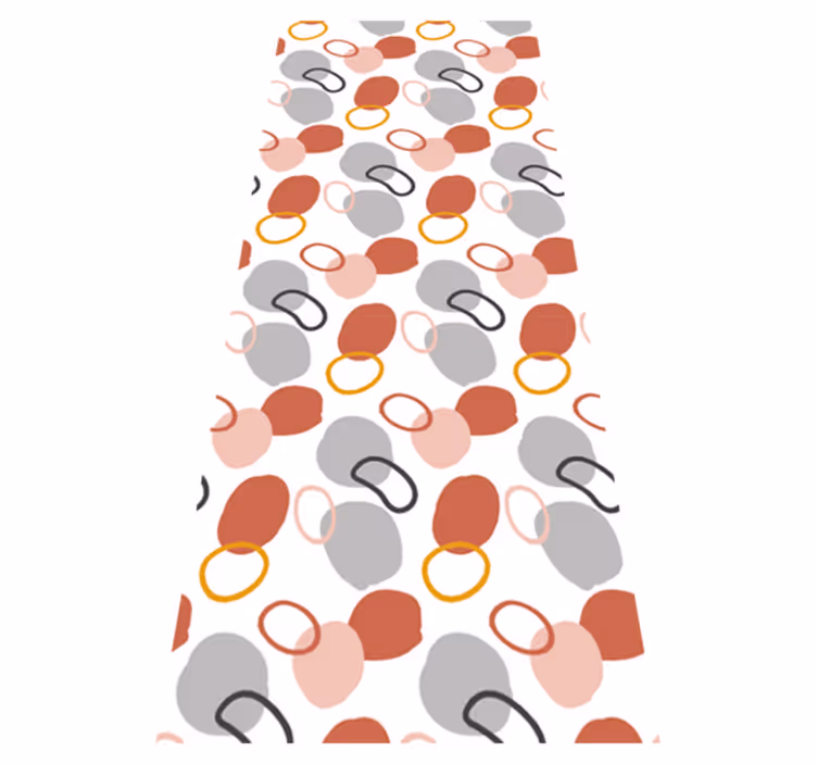 Hallway vinyl rug with abstract colorful dots - TenStickers