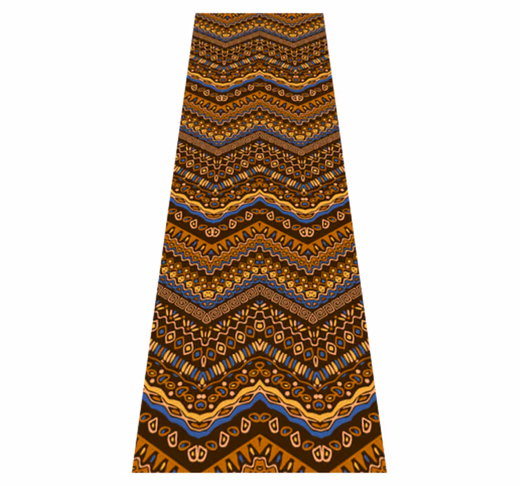 Hallway vinyl rug with tribal pattern african design - TenStickers
