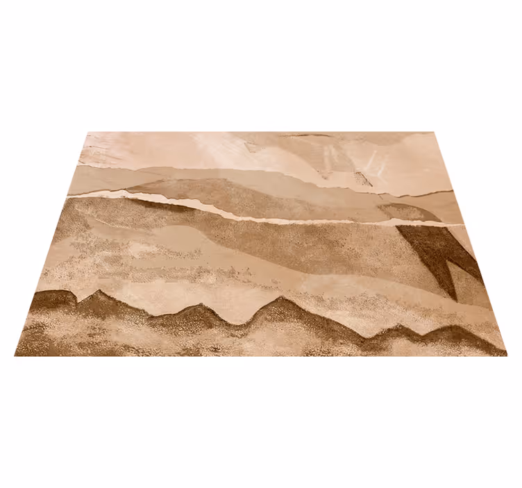 Beige vinyl rug made of paper strips - TenStickers