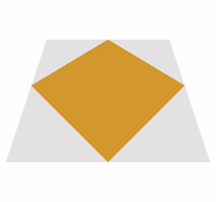 Yellow vinyl rug in large mustard diamond pattern - TenStickers