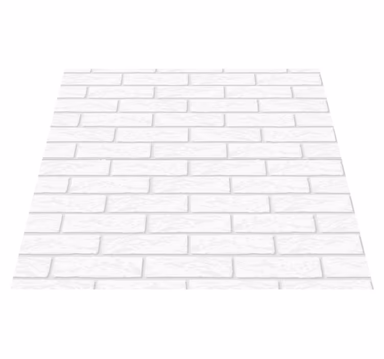 White vinyl rug with brick wall design - TenStickers