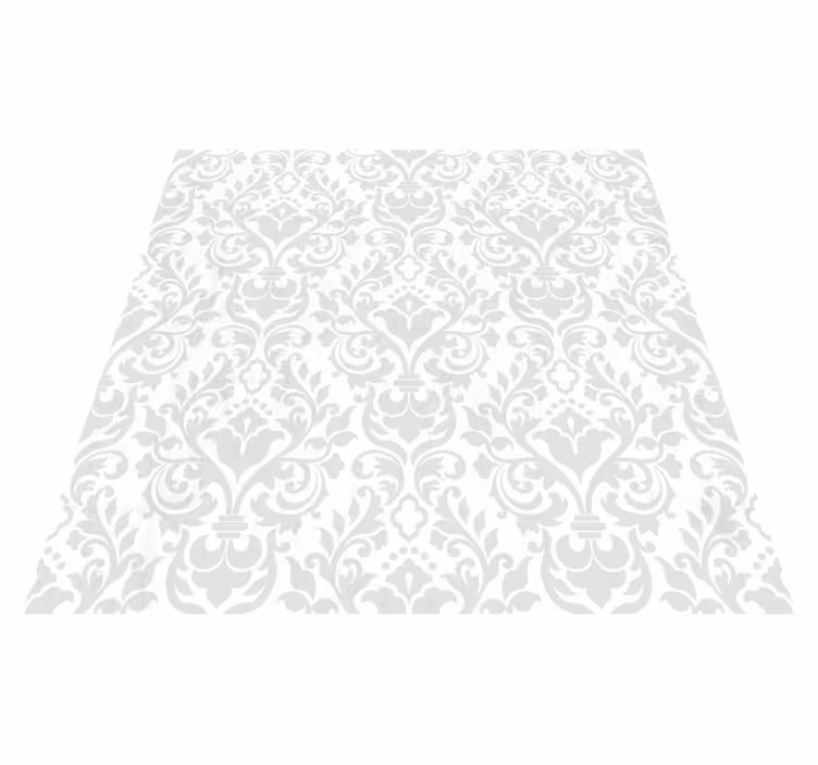 White vinyl rug grunge damask design - TenStickers