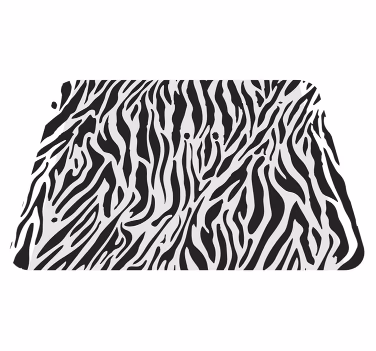 White vinyl rug zebra print design - TenStickers
