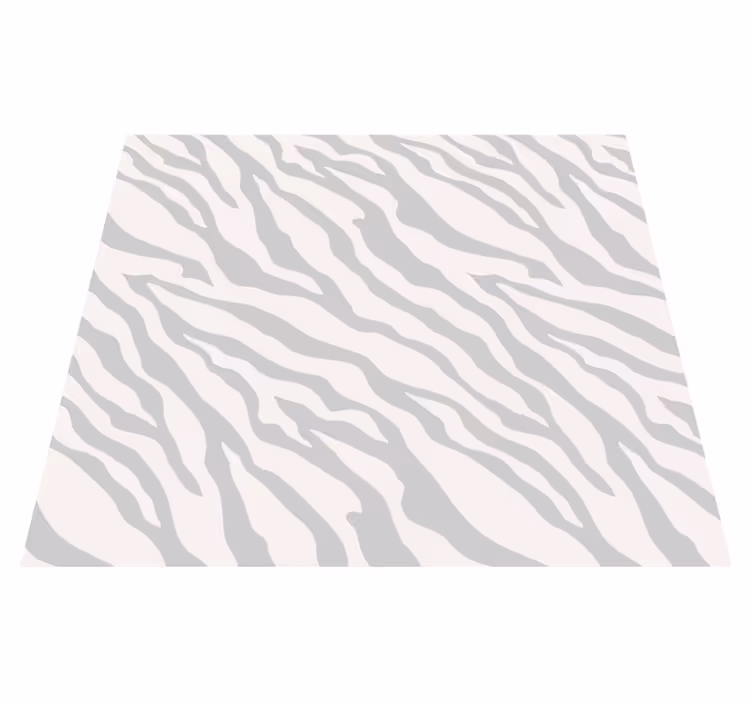 White vinyl rug with light gray zebra print - TenStickers