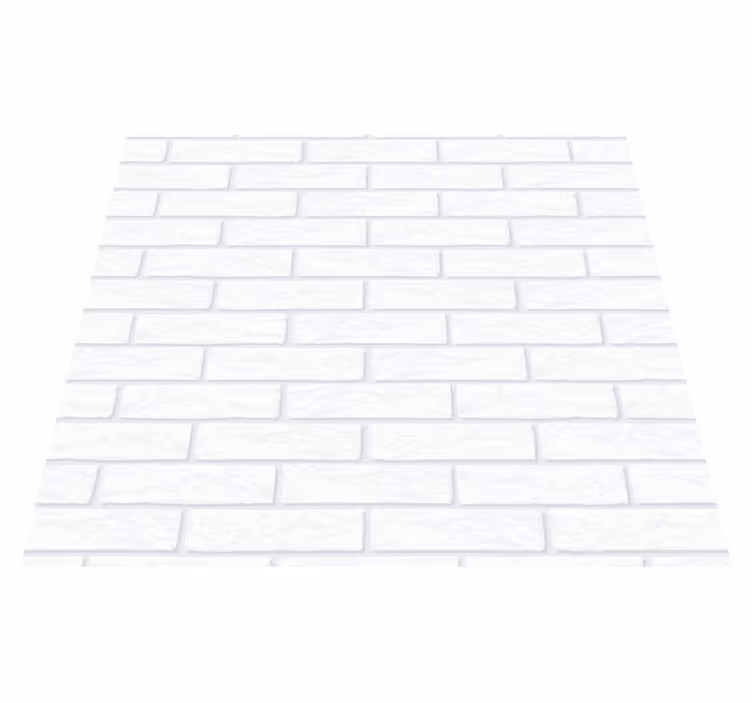 White vinyl rug white brick design - TenStickers