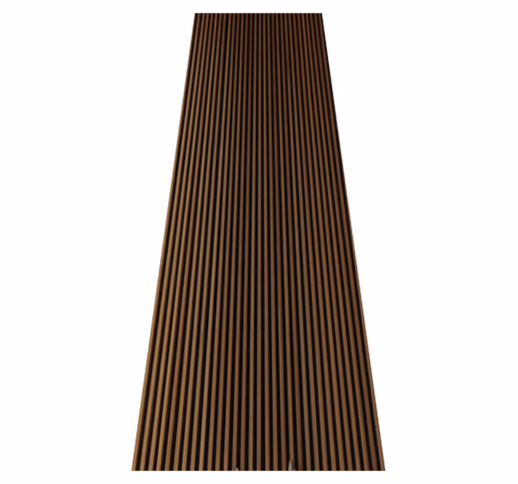 Brown vinyl rug with wood-style teak vertical design - TenStickers