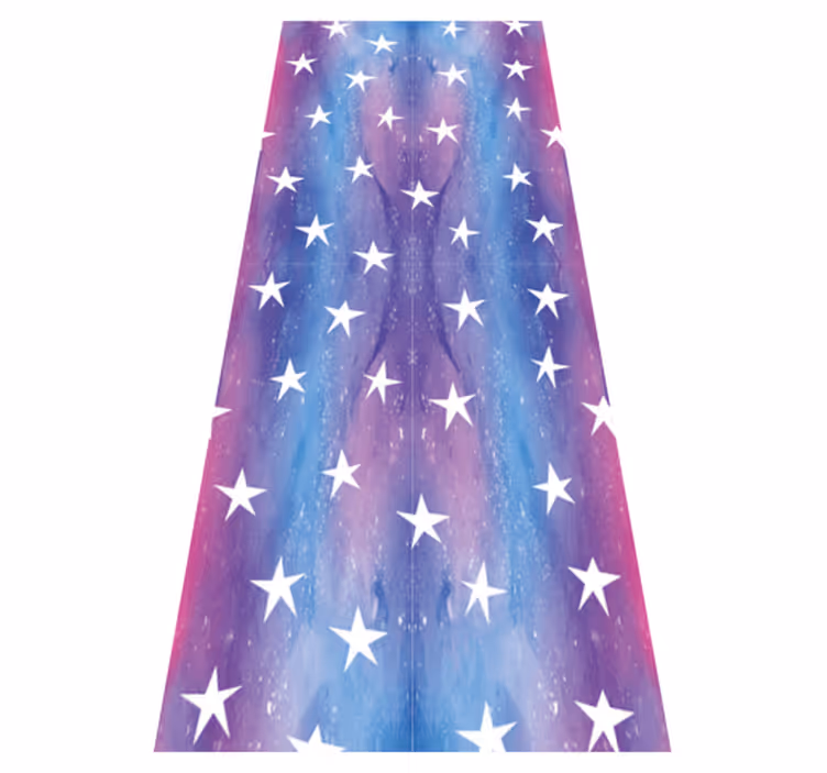 Purple vinyl rug in a cosmic star texture - TenStickers