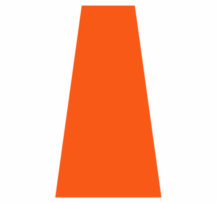 Orange vinyl rug in vibrant orange hue - TenStickers