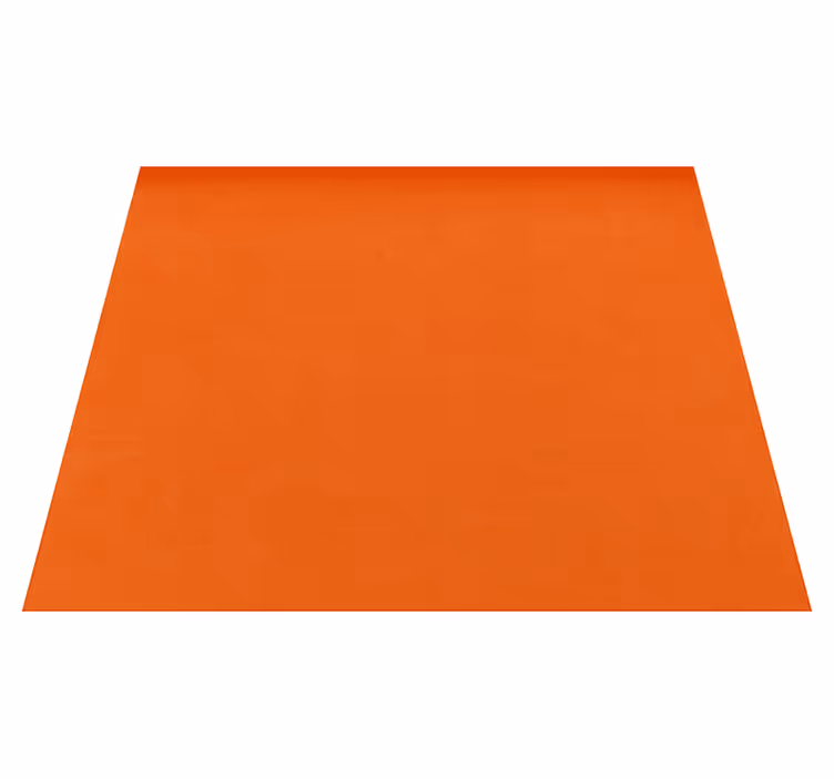 Orange vinyl rug in a simple warm hue - TenStickers