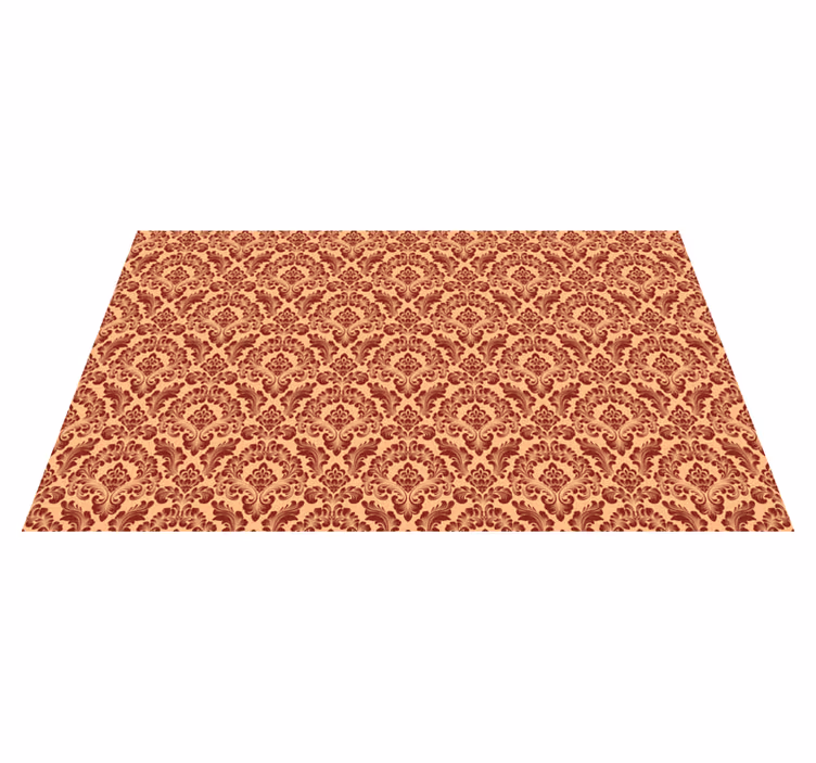 Orange vinyl rug flocked design - TenStickers