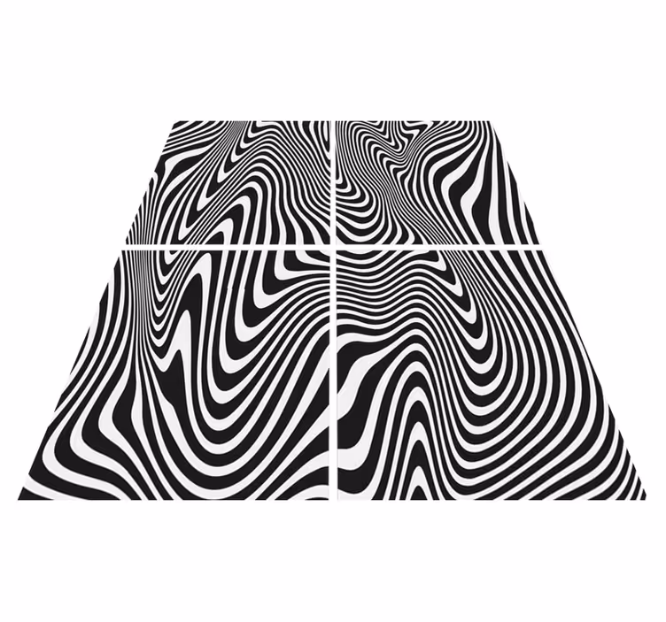 Black vinyl rug with zebra 3d effect - TenStickers