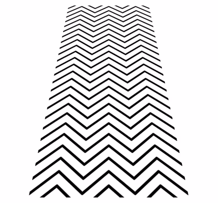 Black vinyl rug with varied line patterns - TenStickers