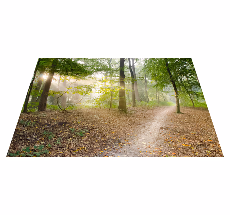 Green vinyl rug woodland trail calm - TenStickers