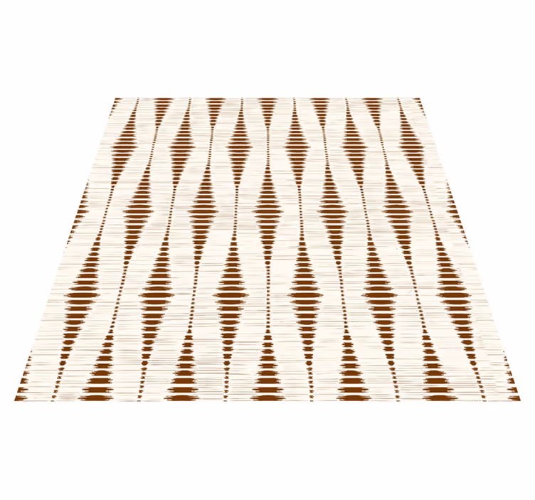 Outdoor vinyl rug in chocolate brown rabaul ikat - TenStickers