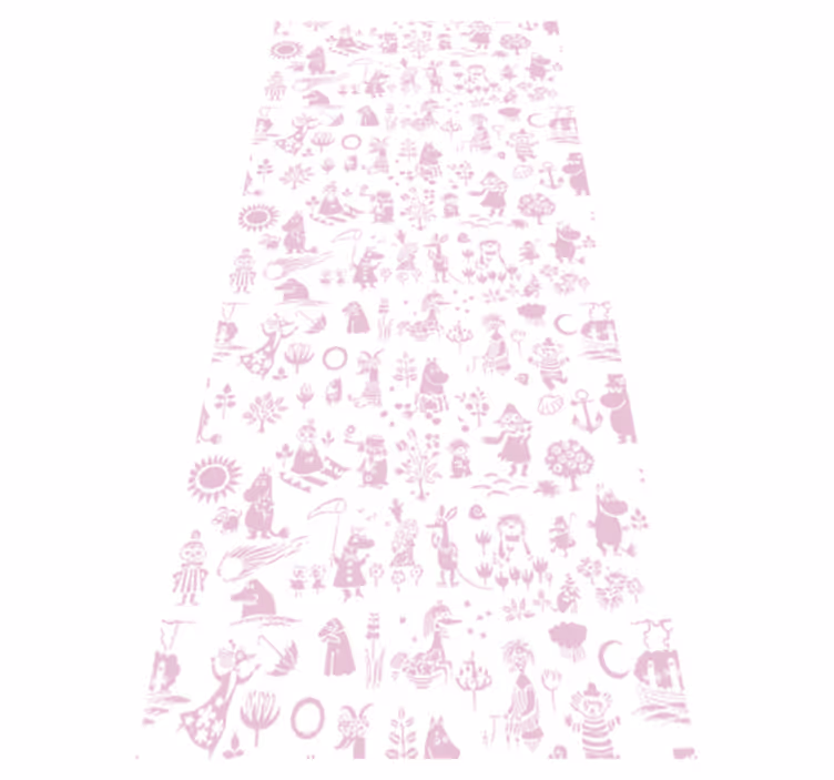 Pink vinyl rug pink moomin full wallpaper - TenStickers