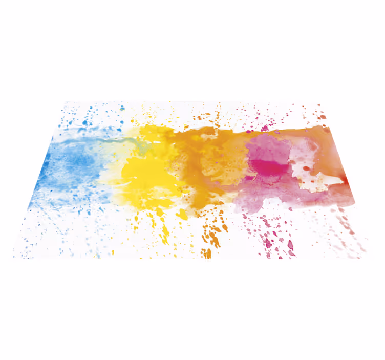 Watercolour splash modern vinyl rug - TenStickers