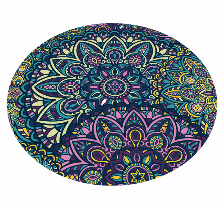 Mandala vinyl rug with mandala design - TenStickers