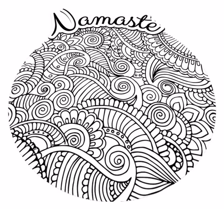 mandala namaste vinyl rug - TenStickers