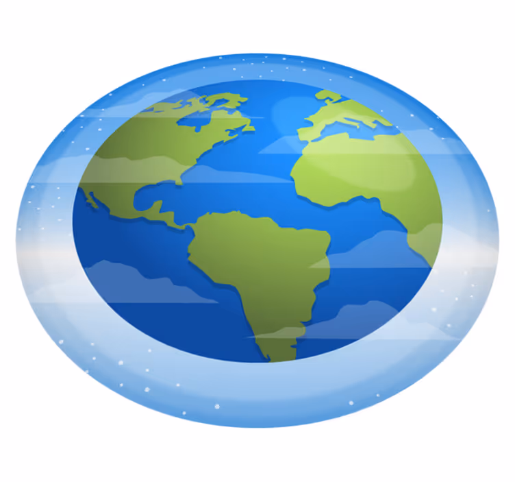 Amazing circular vinyl rug of the globe - TenStickers