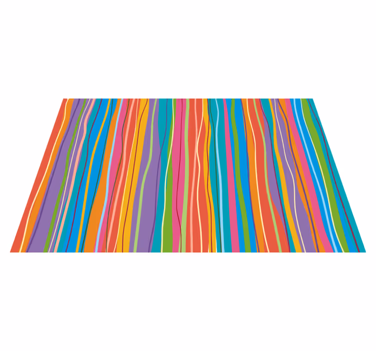Colorful Striped Pattern stripes vinyl rug - TenStickers