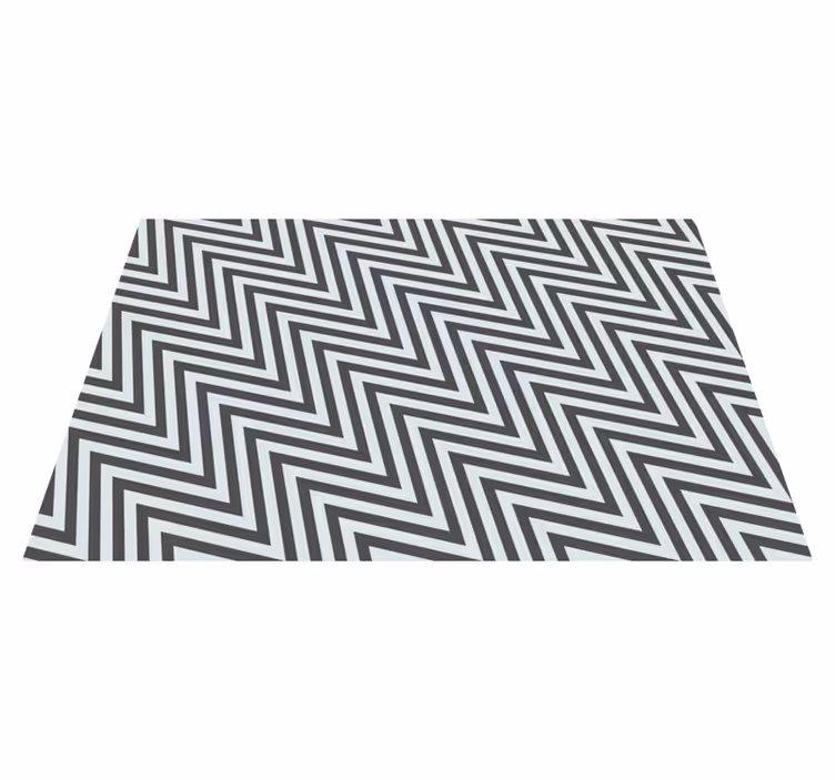 Geometric Zigzag stripes vinyl rug - TenStickers