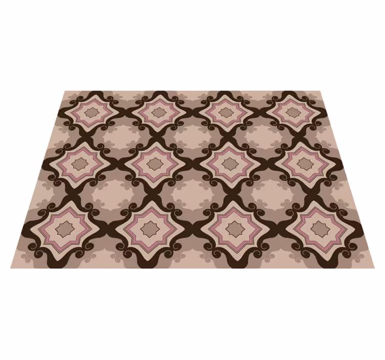 Marvellous barroque tiles vintage vinyl rug - TenStickers