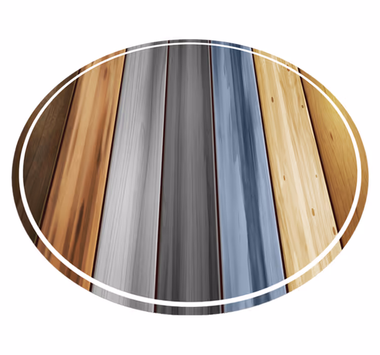 Stunnig round wood vinyl carpet - TenStickers