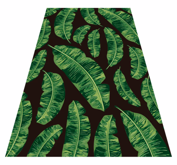 Elegant tropical leafs vinyl rug - TenStickers
