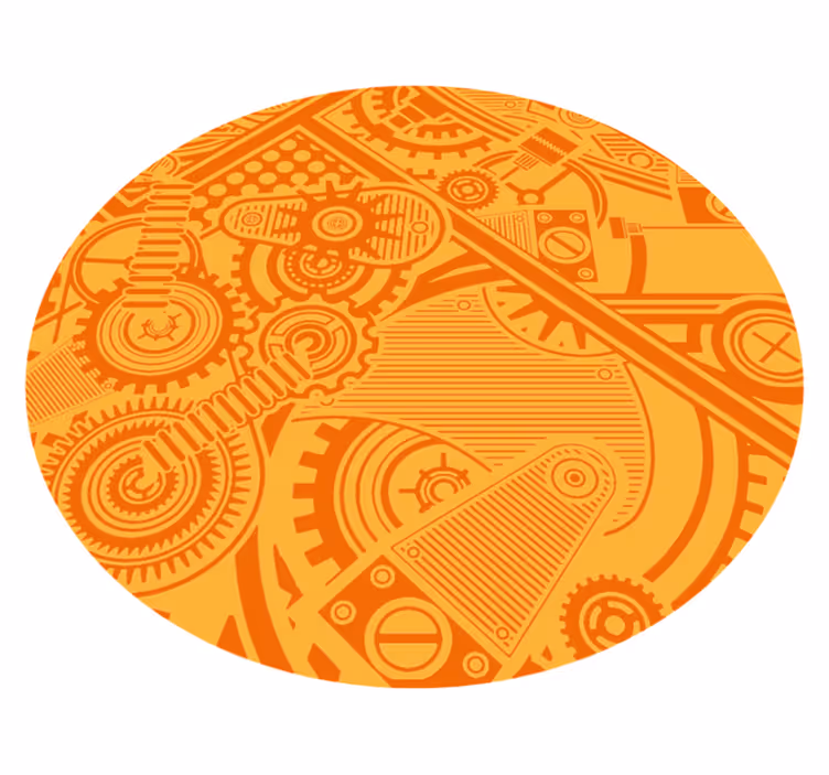 Original vintage steampunk style vinyl rug - TenStickers