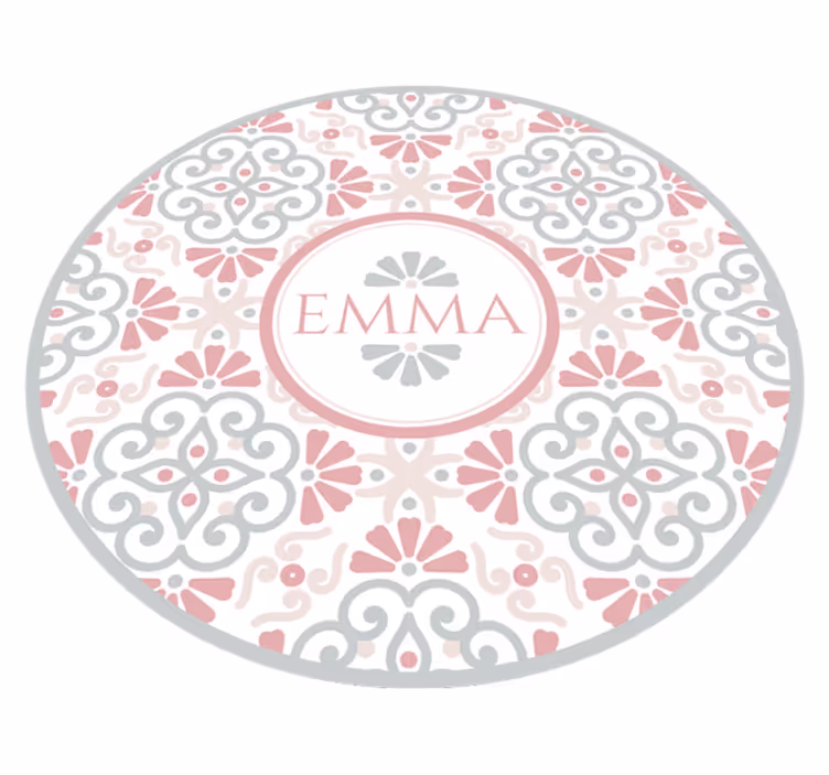 Custom vinyl rug personalized mandala design - TenStickers