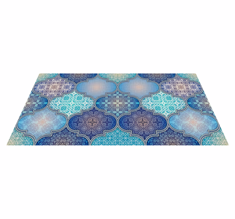 Ornamental squares ethnic vinyl rugs - TenStickers