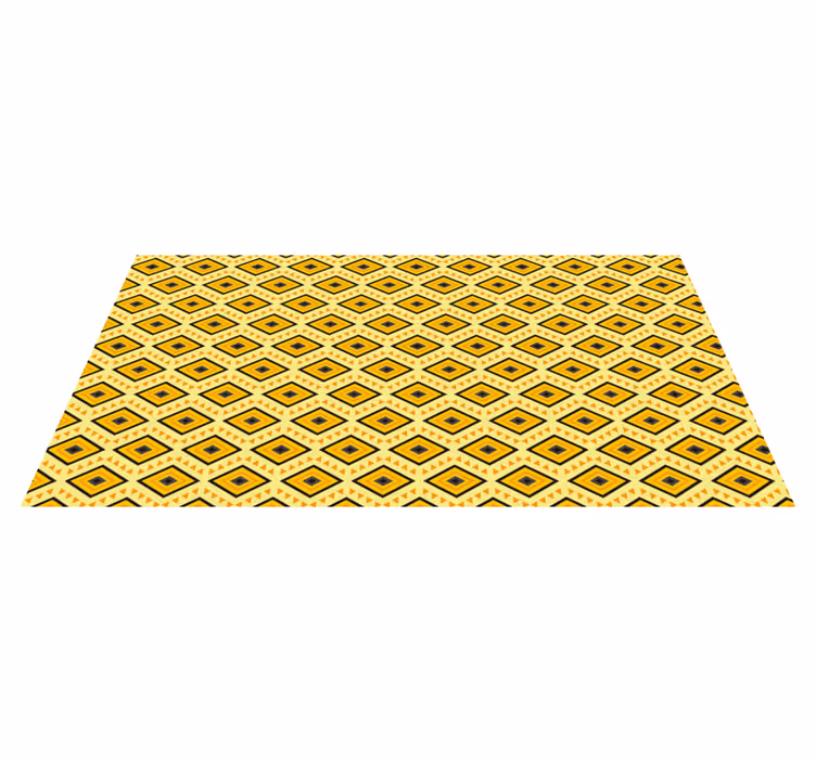 Geometric vinyl rug with square patterns - TenStickers