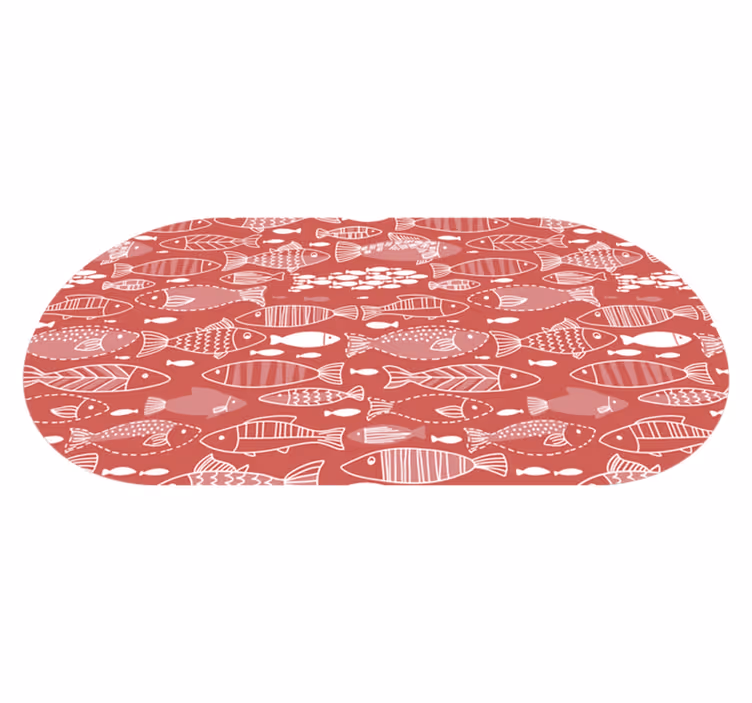 Many fish under sea animal vinyl rug - TenStickers