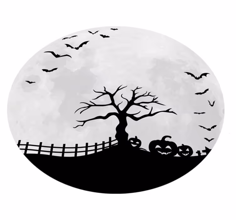 Luna terror vinyl living room rug - TenStickers
