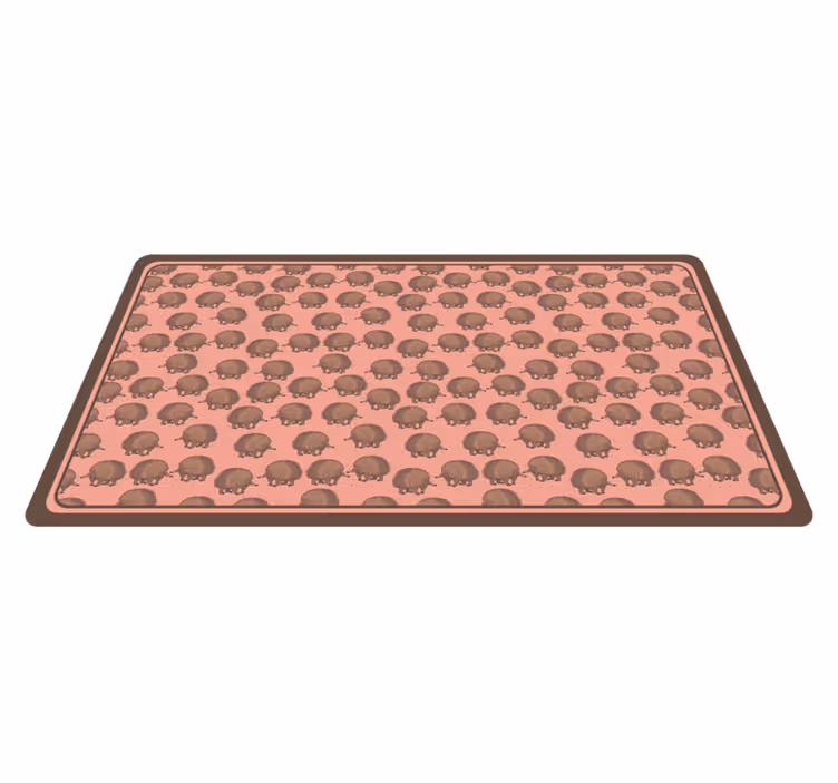 Hedgehog Pattern animal vinyl rug - TenStickers