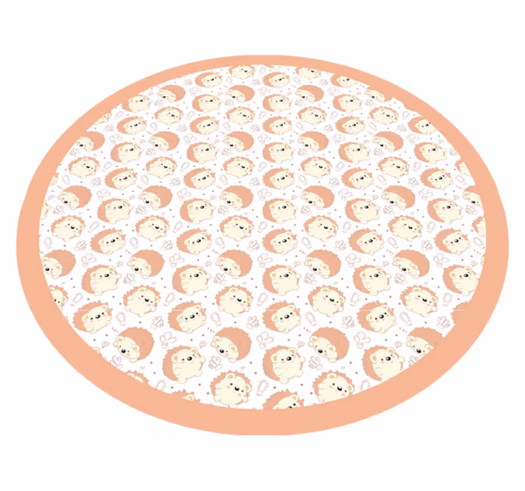 Lion Circular Pattern nursery vinyl rug - TenStickers