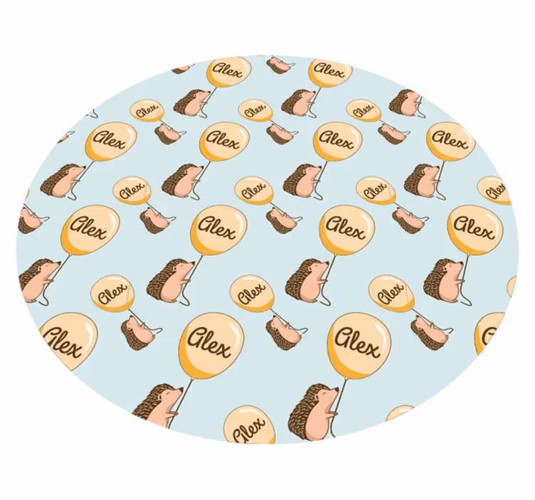 Customized Hedgehog custom vinyl rug - TenStickers