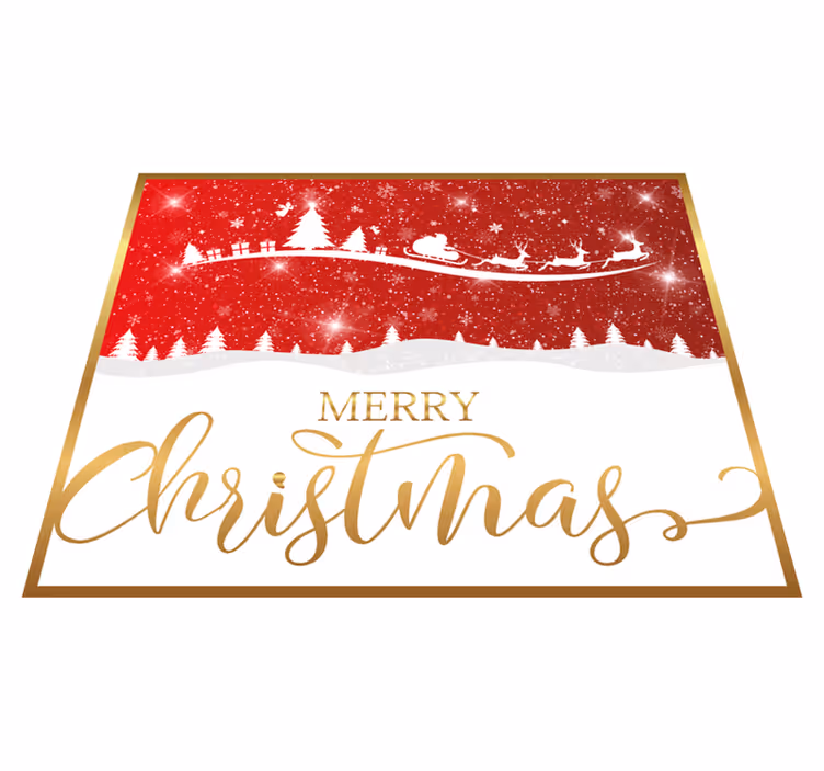 Christmas wave vinyl living room rug - TenStickers