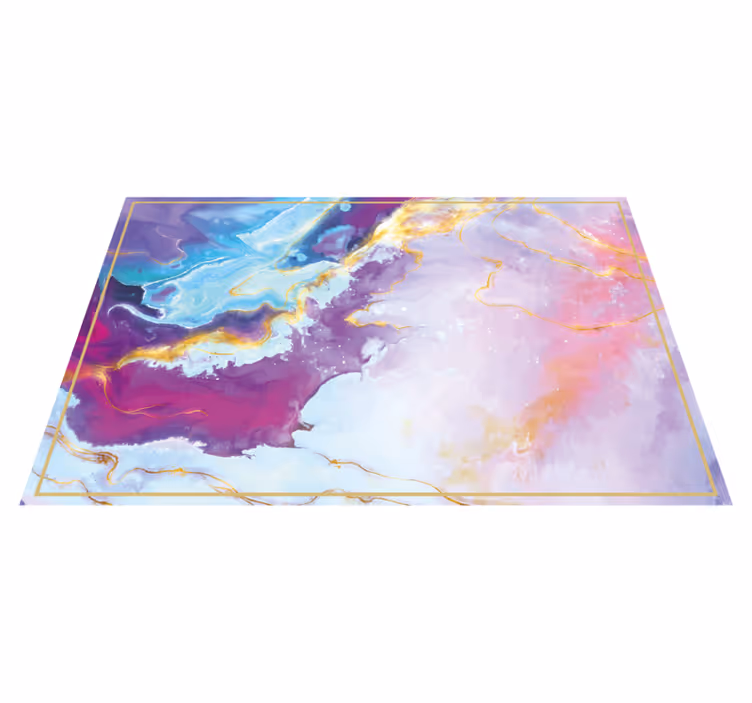 Abstract Marbled textured vinyl rug - TenStickers