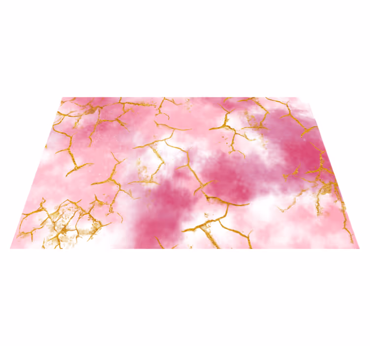 Marbled Pink Elegance marble vinyl rug - TenStickers