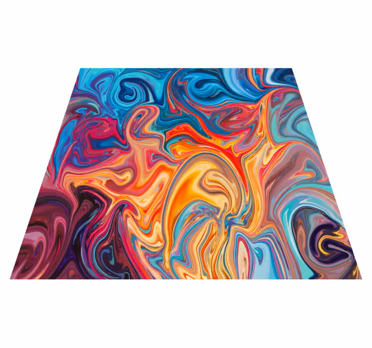 Swirling Colors textured vinyl rug - TenStickers