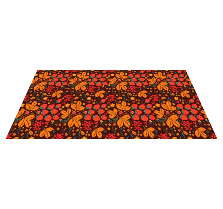 Autumnal Floral Patterns flower vinyl rug - TenStickers