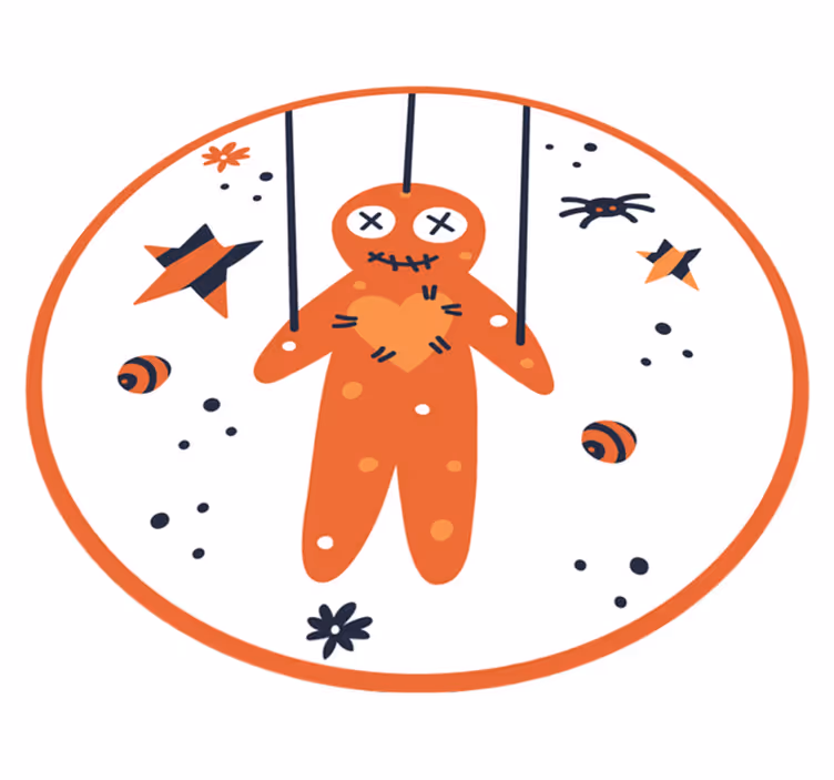 Halloween vinyl rug halloween gingerbread design - TenStickers