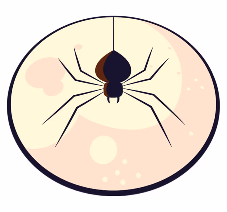 Realistic black spider animal vinyl rug - TenStickers