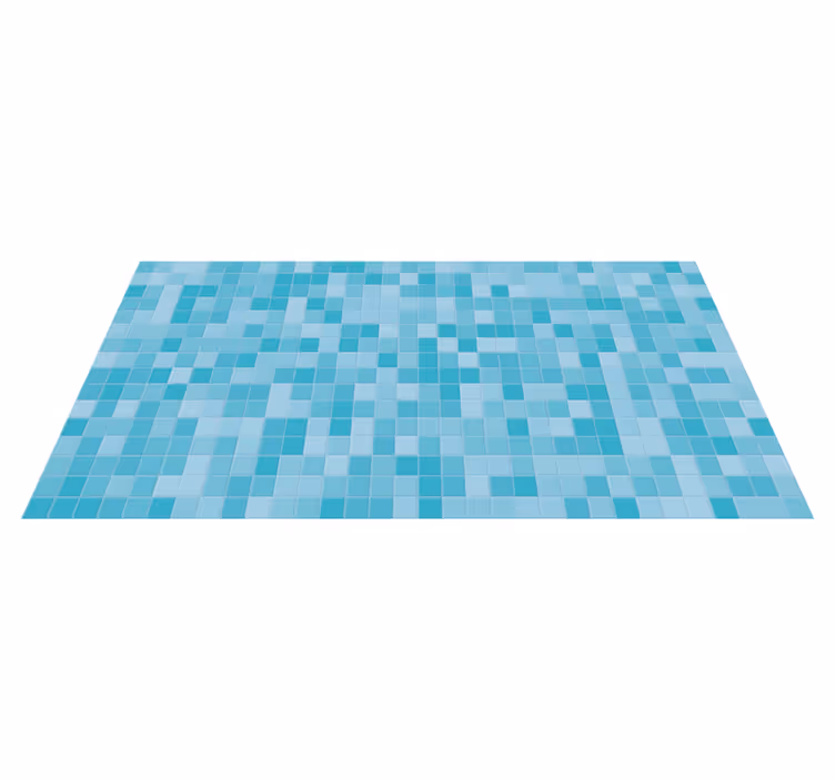 Mosaic Aqua Tiles tile vinyl rug - TenStickers