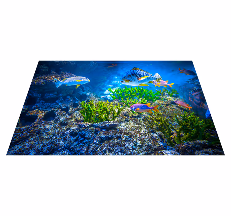 Undersea fishes animal vinyl rug - TenStickers