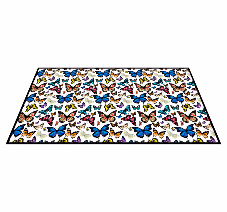 Butterfly Collection animal vinyl rug - TenStickers