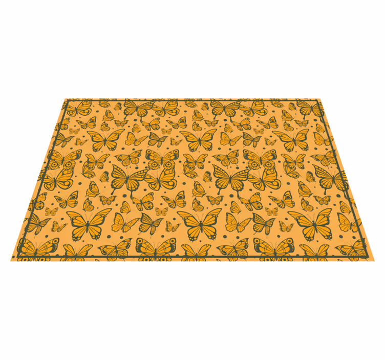Trendy butterflies pattern animal rug - TenStickers