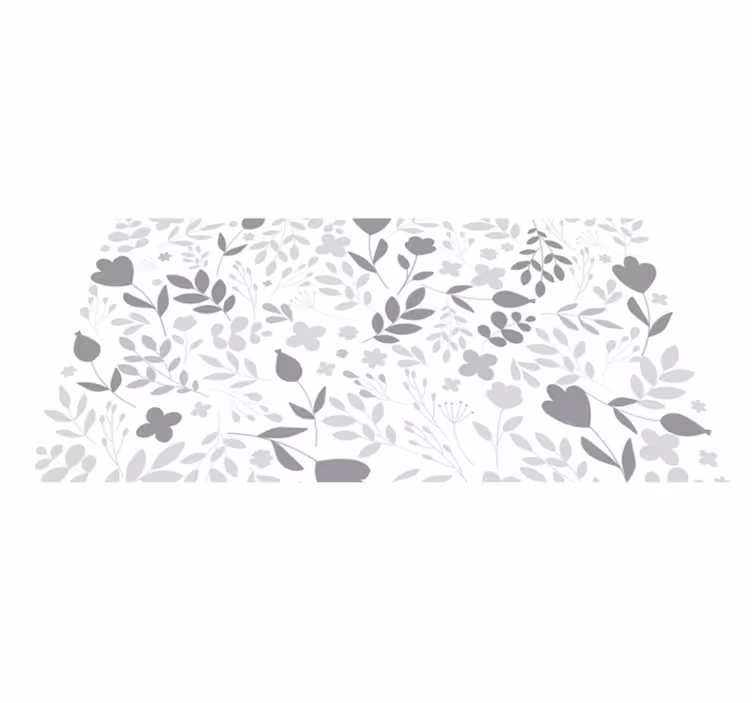 White grey pattern vinyl rug modern rug - TenStickers