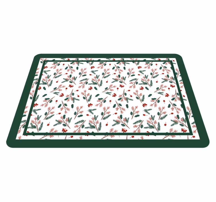 Botanical Garden flower vinyl rug - TenStickers